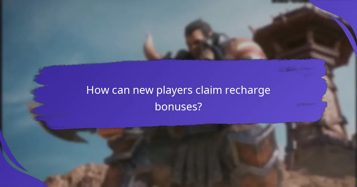 Which types of recharge bonuses are available for new players?