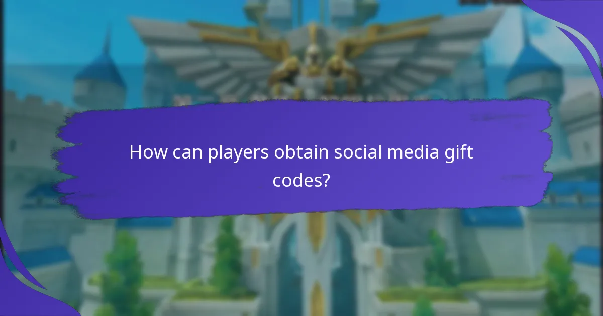 How can players obtain social media gift codes?