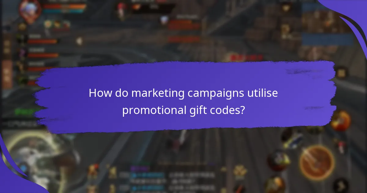How do marketing campaigns utilise promotional gift codes?