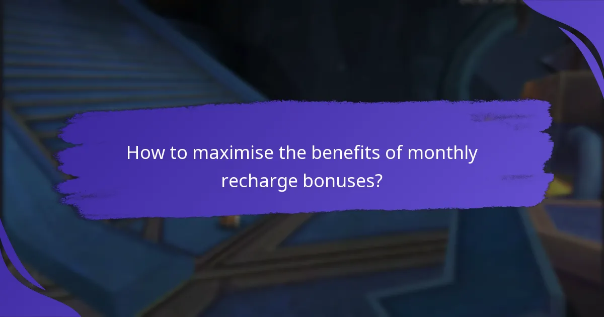 Which companies offer notable monthly recharge bonus programmes?