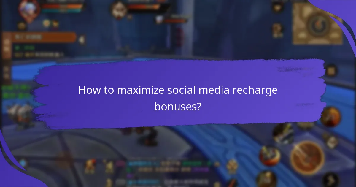 What are the benefits of social media recharge bonuses?