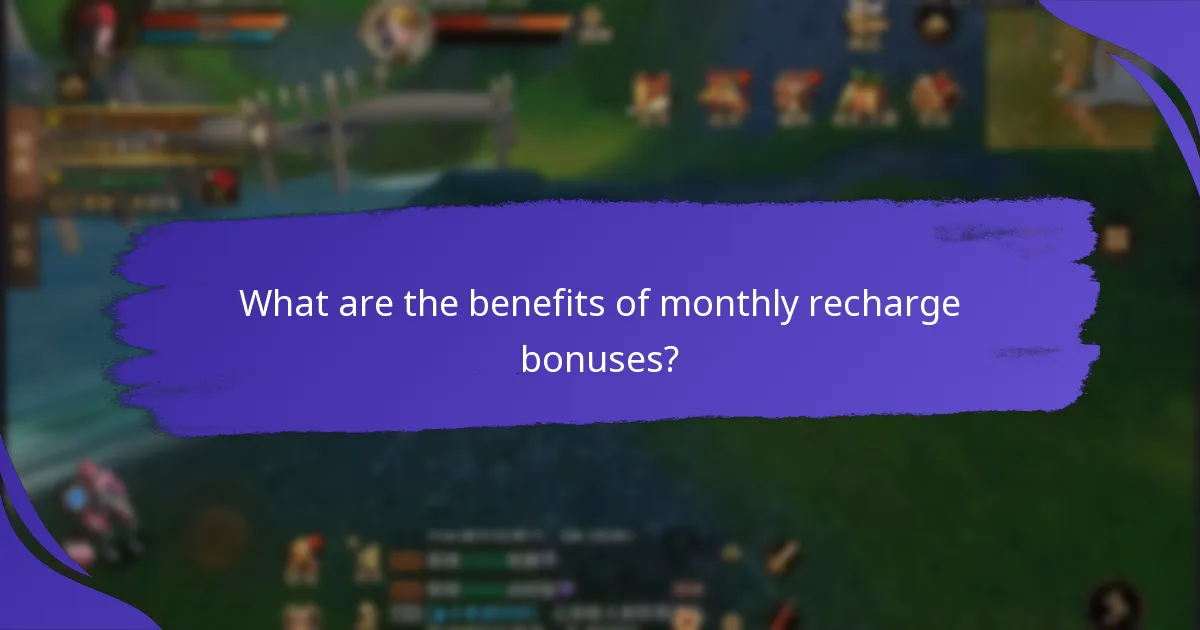 How do monthly recharge bonuses compare across different providers?