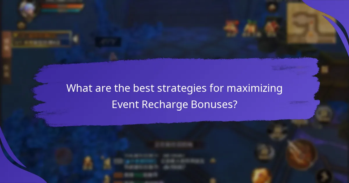 Which Event Recharge Bonuses are the most popular?