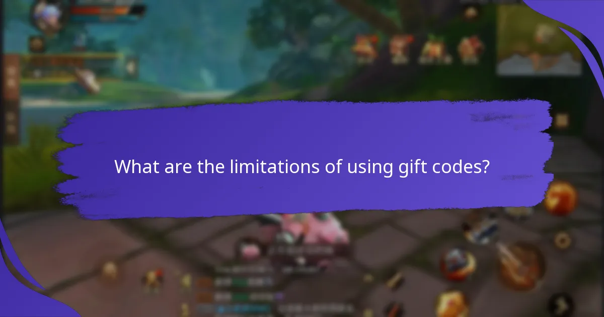 What are the limitations of using gift codes?