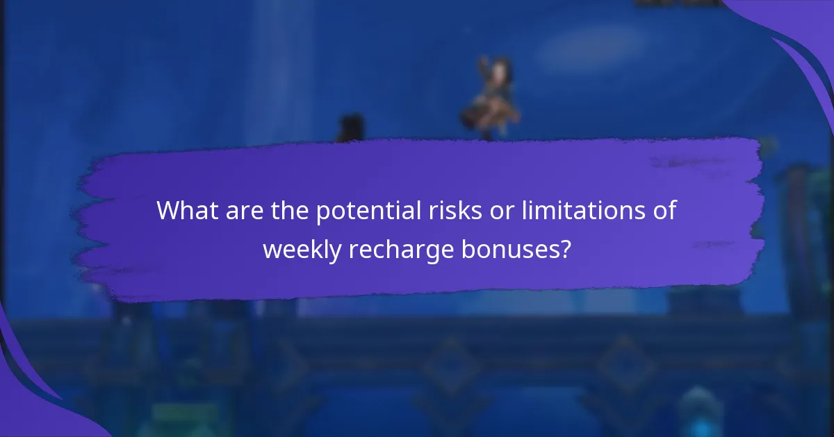 How do weekly recharge bonuses compare across different platforms?